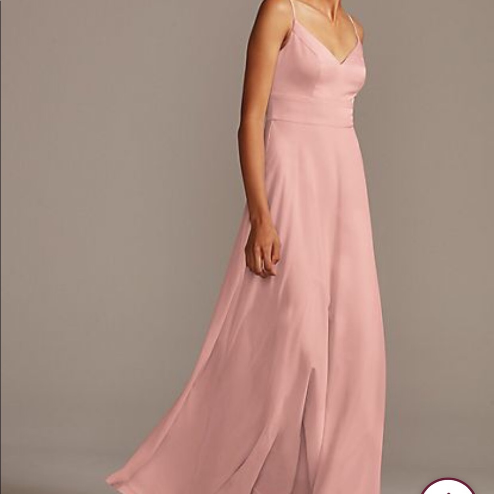 Bridesmaids dress in ballet pink
